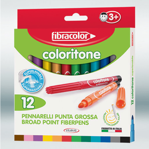  Fibracolor Colorito Pack of 24 Superwashable Fine Tip