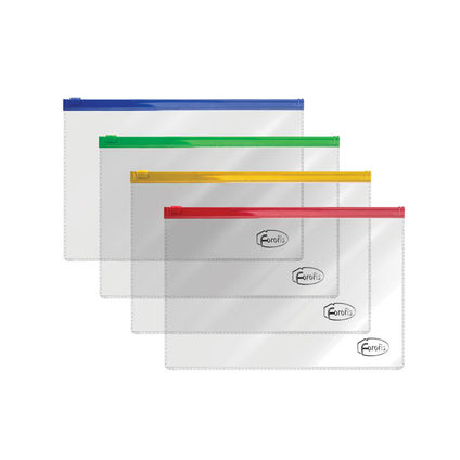 Zip pocket ErichKrause® PVC Zip Pocket, B5, transparent (12 pcs in