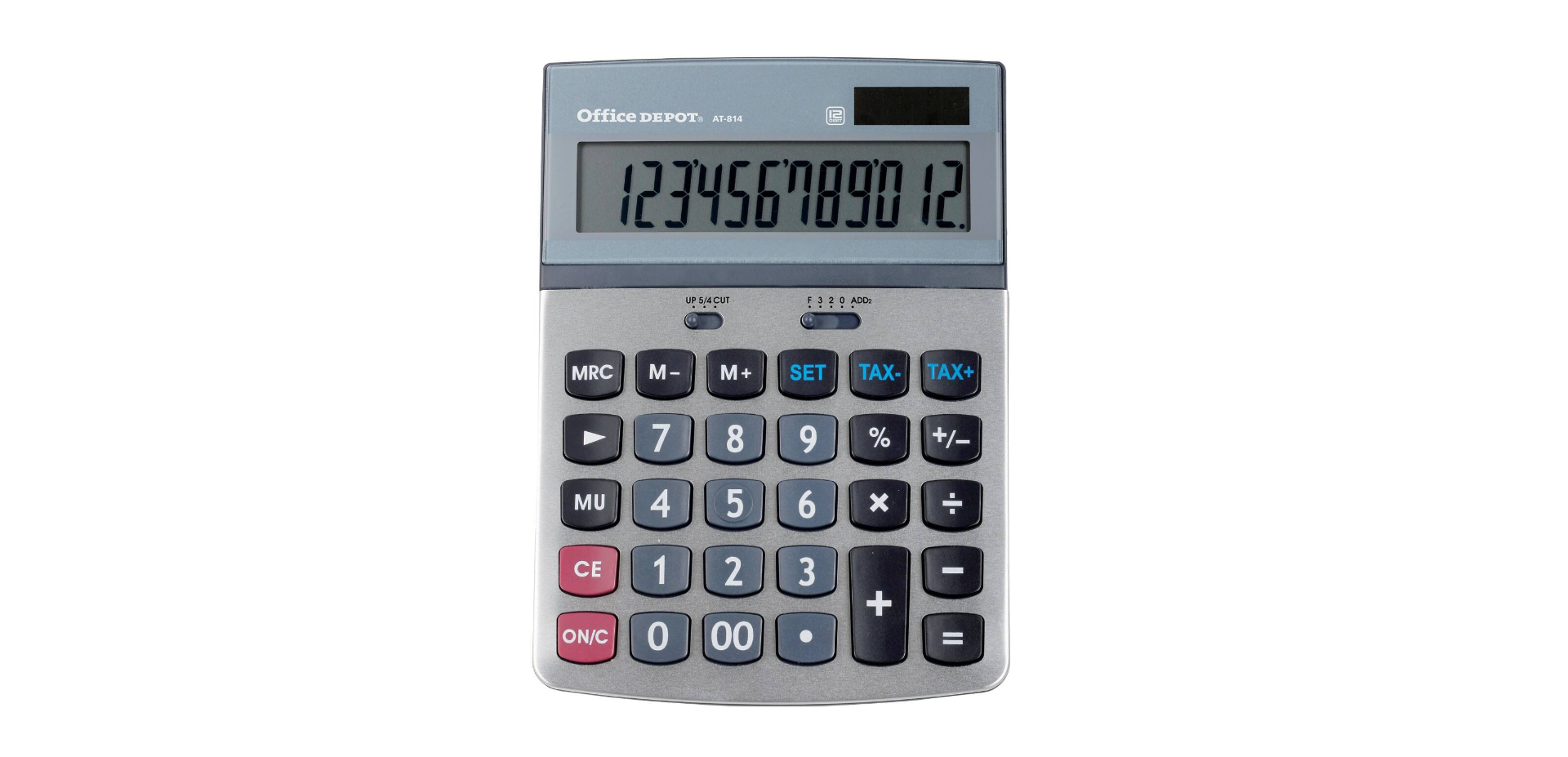 Office Depot Desk Calculator AT-814 12-digit Display Silver - Complete  Supplies