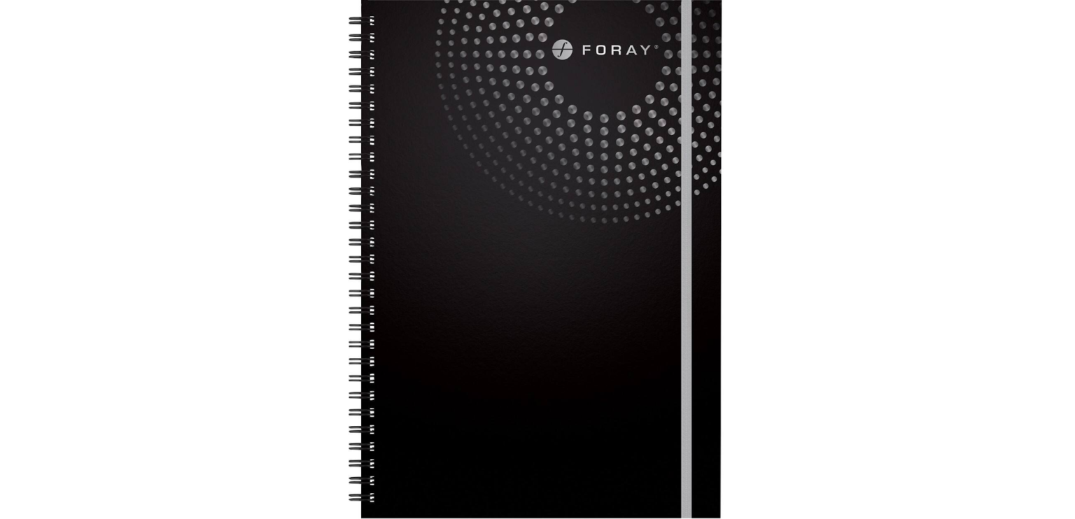 Foray Executive Wirebound Black Hardback Cover Notebook Ruled 200 Pages