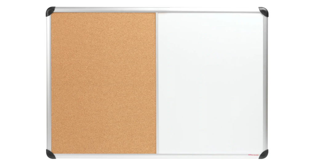 Office Depot Wall Mountable Combination Board 900 x 600mm Cork & White